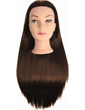 Efalock &Uuml;bungskopf Lexa Synthetik-Haar braun 60 cm