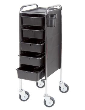 Efalock Piccolo 84/5 Basic High Arbeitswagen chrom schwarz