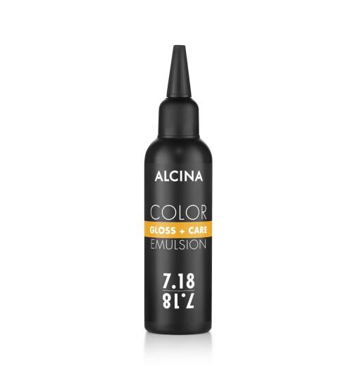 Alcina Color Gloss + Care Emulsion 7.18 Mittelblond-Asch-Silber 100 ml