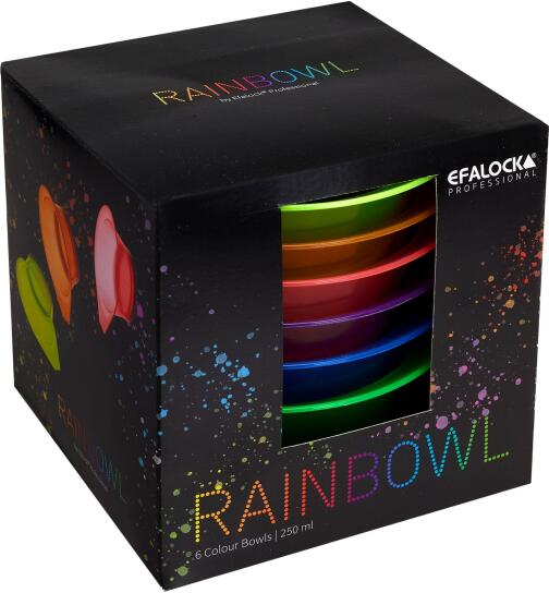 Efalock Rainbowl F&auml;rbeschale-Set 250 ml 6 St&uuml;ck