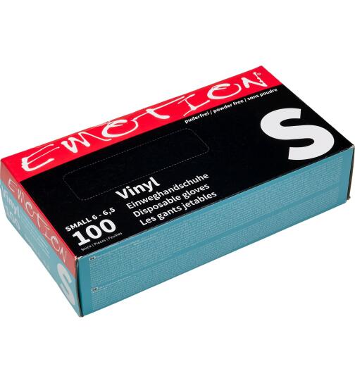 Efalock Emotion Vinyl-Einweghandschuhe puderfrei schwarz S