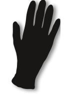 Efalock Emotion Vinyl-Einweghandschuhe puderfrei schwarz S