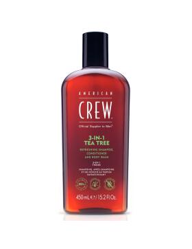 American Crew 3-in-1 Tea Tree Shampoo, Conditioner &...