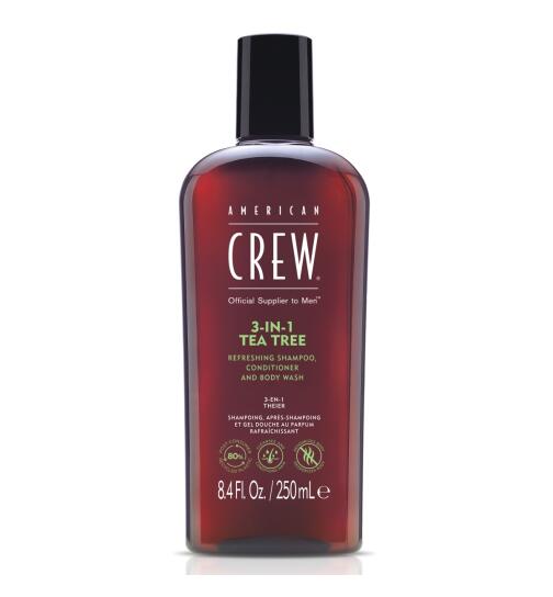 American Crew 3-in-1 Tea Tree Shampoo, Conditioner & Body Wash 250 ml