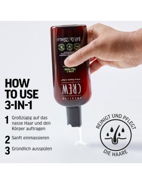American Crew 3-in-1 Tea Tree Shampoo, Conditioner & Body Wash 250 ml