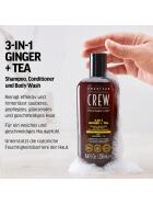 American Crew 3-in-1 Ginger & Tea Shampoo, Conditioner & Body Wash 250 ml