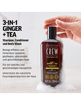 American Crew 3-in-1 Ginger & Tea Shampoo, Conditioner & Body Wash 450 ml