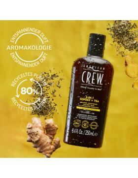 American Crew 3-in-1 Ginger & Tea Shampoo, Conditioner & Body Wash 450 ml