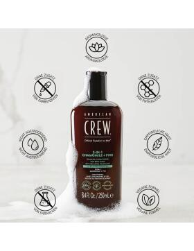 American Crew 3-in-1 Chamomile & Pine Shampoo, Conditioner & Body Wash 1000 ml