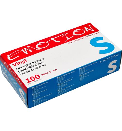 Efalock Emotion Vinyl-Einweghandschuhe puderfrei wei&szlig; S