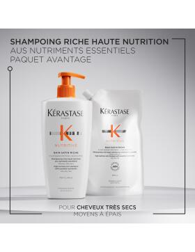 K&eacute;rastase Nutritive Bain Satin Riche Pumpflasche + Nachf&uuml;ll Shampoo 2 x 500 ml