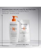 K&eacute;rastase Nutritive Bain Satin Riche Pumpflasche + Nachf&uuml;ll Shampoo 2 x 500 ml