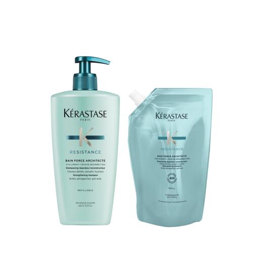 K&eacute;rastase Resistance Bain Architecte Pumpflasche + Nachf&uuml;ll Shampoo 2 x 500 ml