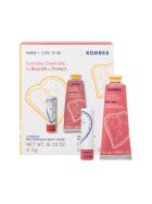 Korres Winter Essentials Hand- und Lippenpflege Set Peony Rose