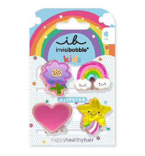 Invisibobble Clipstar Kids Happy World 4 St&uuml;ck
