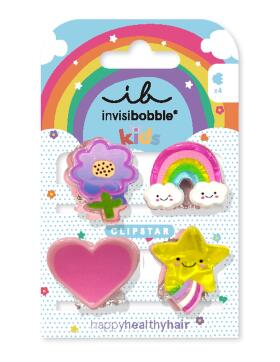 Invisibobble Clipstar Kids Happy World 4 St&uuml;ck