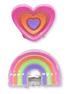 Invisibobble Clipstar Glow Kids Happy Heart 2 St&uuml;ck