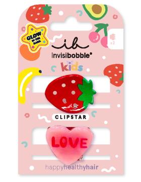 Invisibobble Clipstar Glow Kids Frutti Strawberry 2...