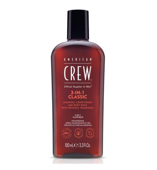 American Crew 3-in-1 Shampoo, Conditioner & Body Wash 100 ml
